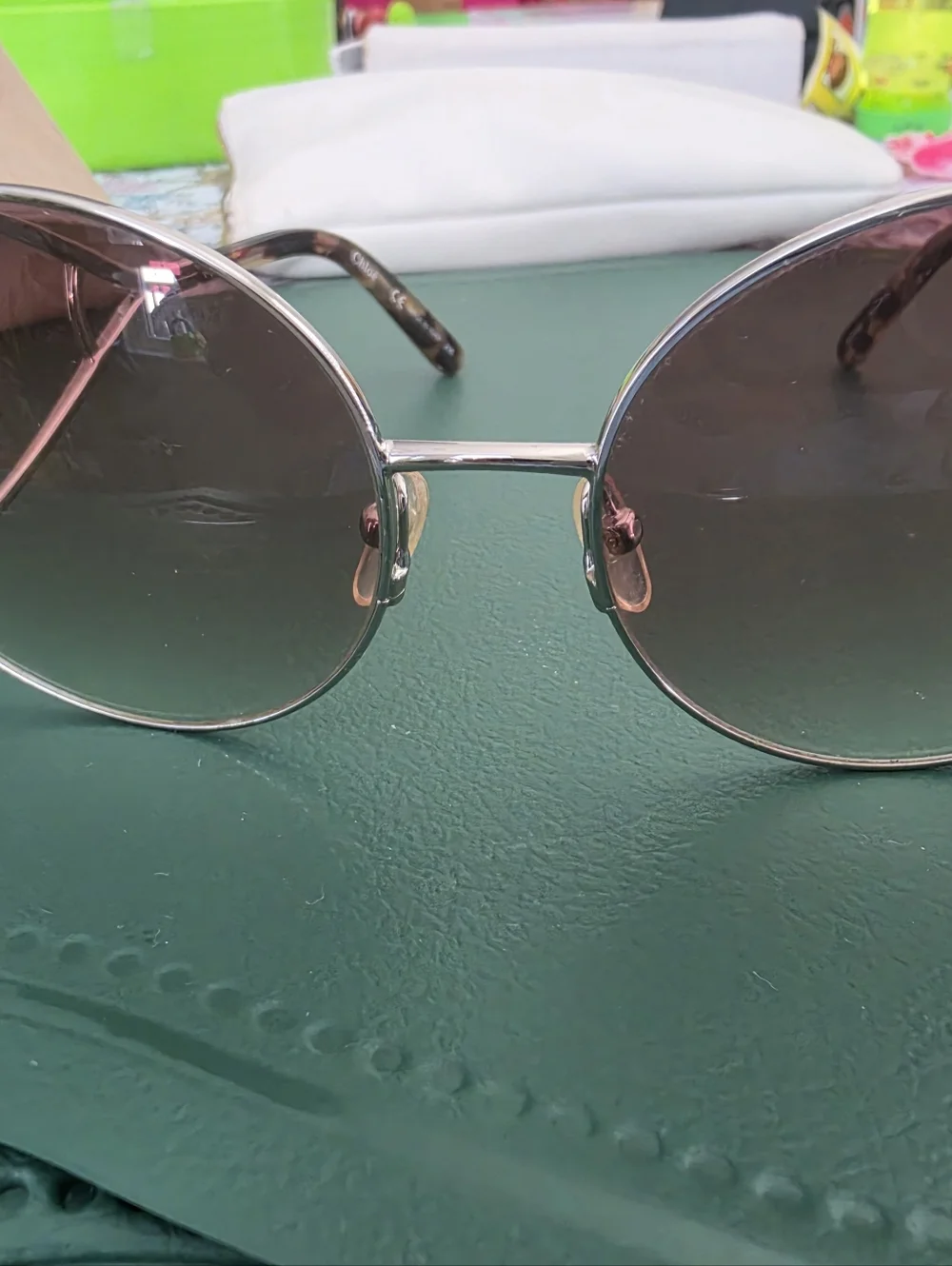 Chloé Round Sunglasses with Brown Gradient Lenses - Picture 2 of 6